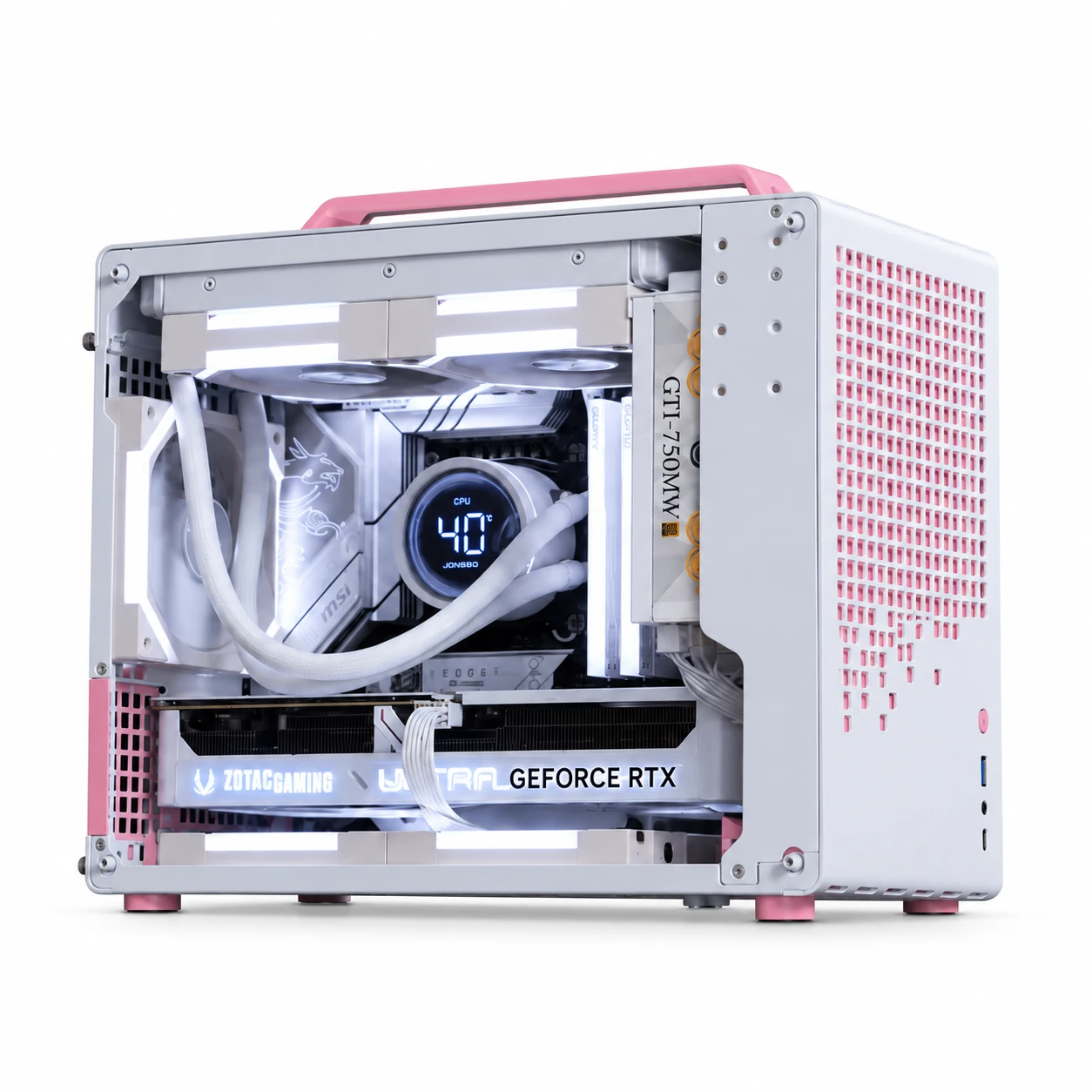 乔思伯 JONSBO Z20，粉白装机展示