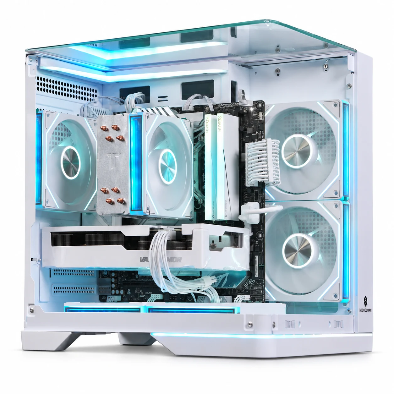玩嘉 WJCOOLMAN 问界 MINI，白色装机展示