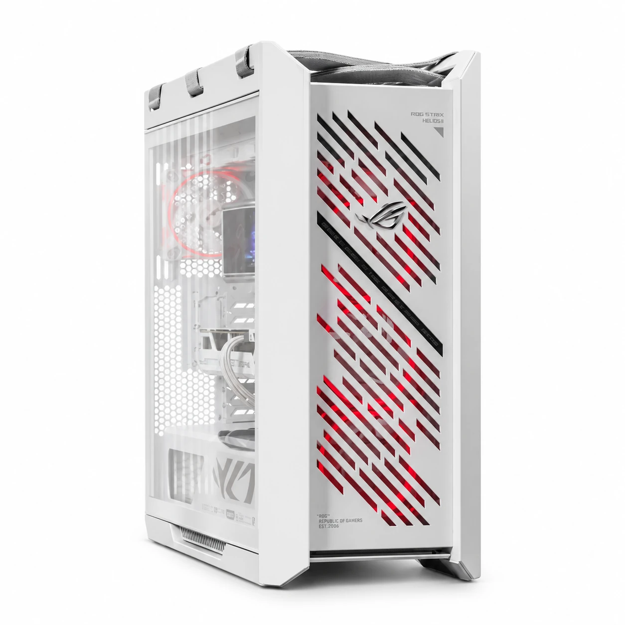 华硕 ROG STRIX HELIOS II 太阳神焕新版，白色装机展示