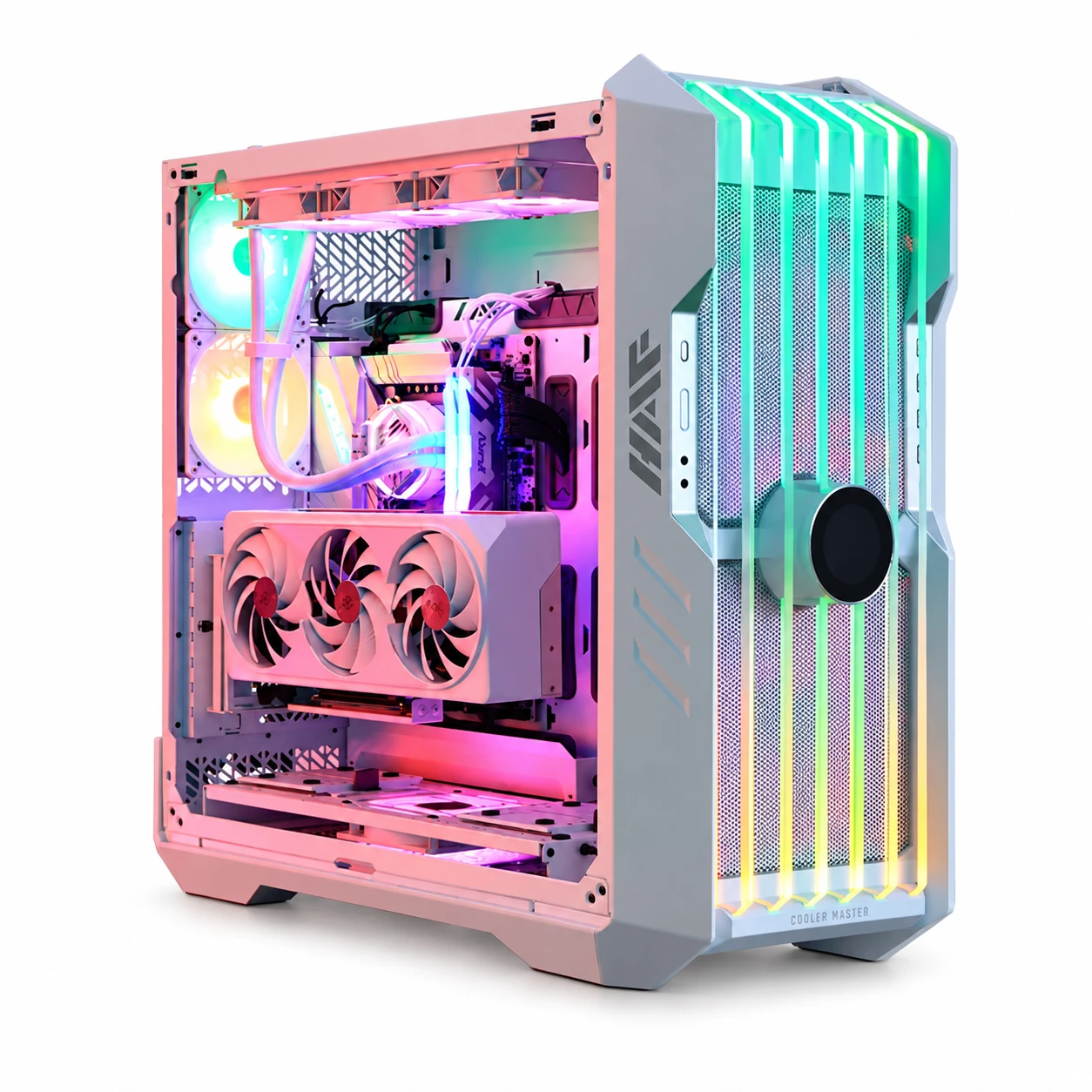 酷冷至尊 Cooler Master HAF 700 EVO，白色装机展示